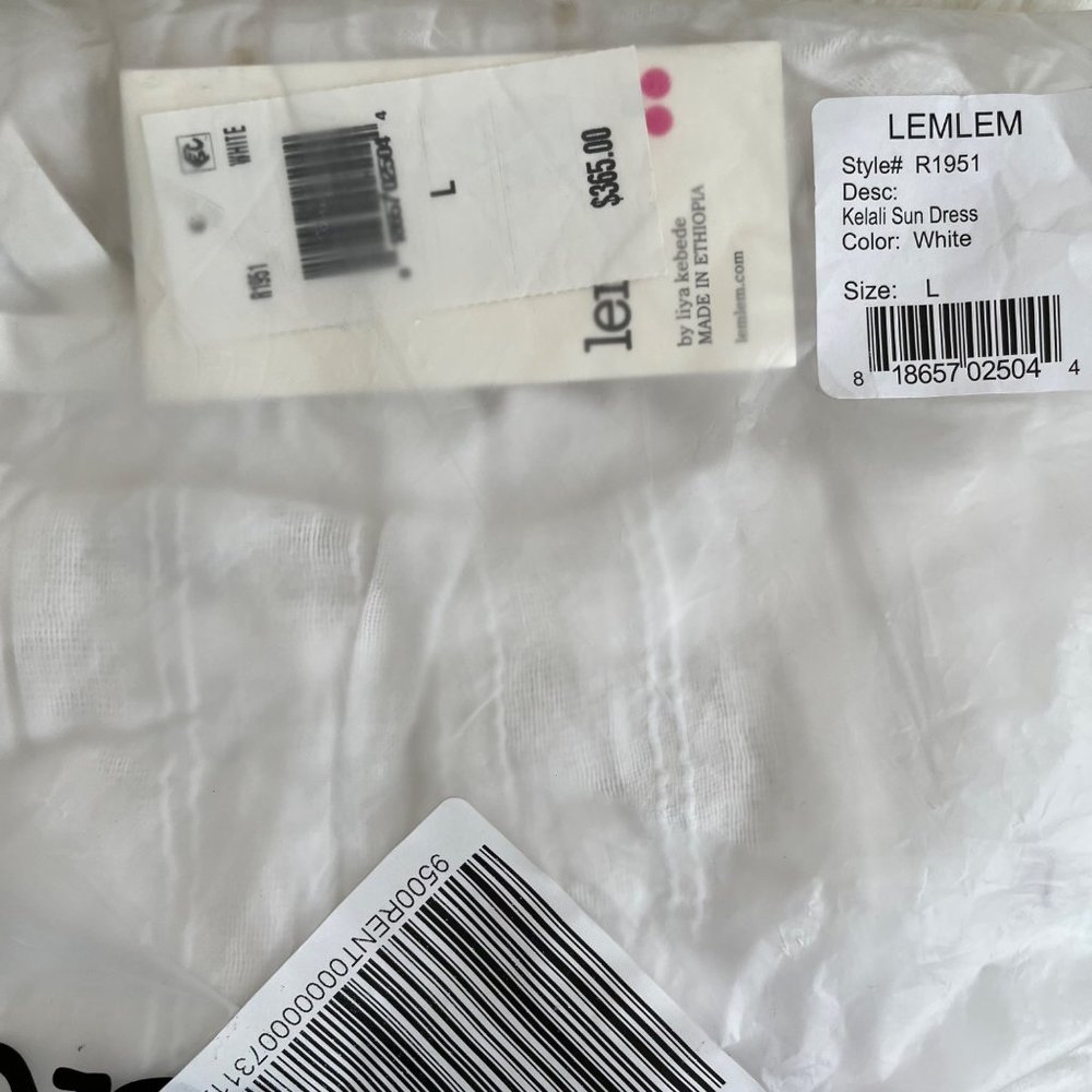 Lemlem Kelali White Sleeveless Maxi SunDress Size L - Picture 4 of 6